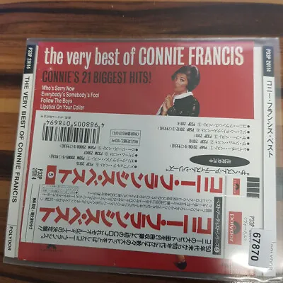 CONNIE FRANCIS: The Very Best Of  JAPAN P33P 20114 OBI  > EX/EX(CD) • £22.79